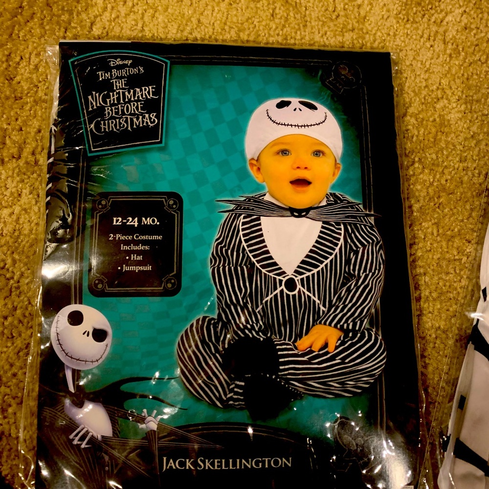 Baby Jack skellington costume. 12 to 24 months